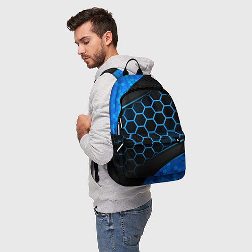 Рюкзак 3D luxury blue 3Д СОТЫ и плиты / 3D-принт – фото 5