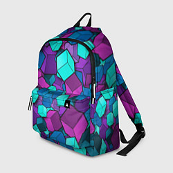Рюкзак СИРЕНЕВЫЕ КУБЫ, цвет: 3D-принт