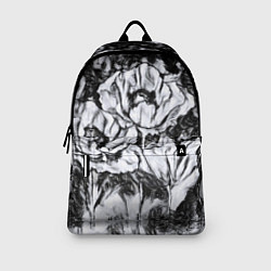 Рюкзак Черно-белый узор Маки, цвет: 3D-принт — фото 2