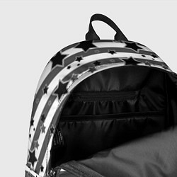 Рюкзак Черно-белый полосатый узор, цвет: 3D-принт — фото 2