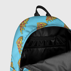 Рюкзак Пицца паттерн на голубом, цвет: 3D-принт — фото 2