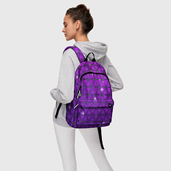 Рюкзак Фиолетовые треугольники, цвет: 3D-принт — фото 2