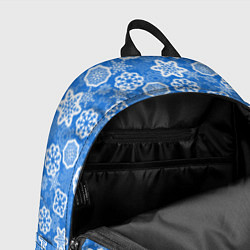 Рюкзак Снежные Новогодние Узоры, цвет: 3D-принт — фото 2