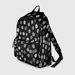 Рюкзак Кружочки на черном фоне, цвет: 3D-принт