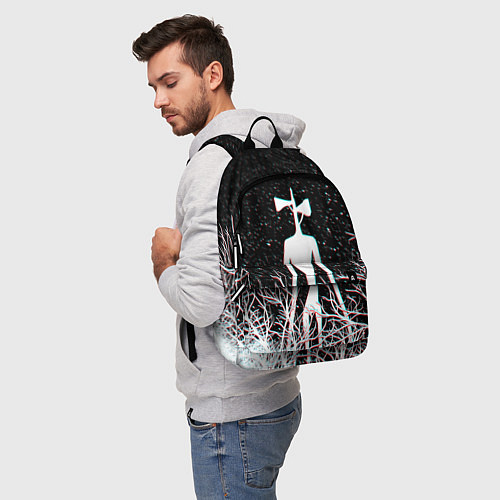 Рюкзак СИРЕНОГОЛОВЫЙ ГЛИТЧ ЛЕС, КОСМОС / 3D-принт – фото 5