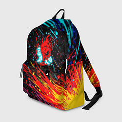 Рюкзак Cyberpunk 2077 Цветные брызги, цвет: 3D-принт