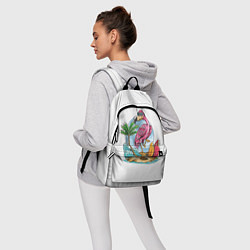 Рюкзак Фламинго На Острове, цвет: 3D-принт — фото 2