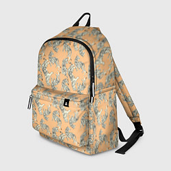 Рюкзак Тигры на оранжевом паттерн, цвет: 3D-принт