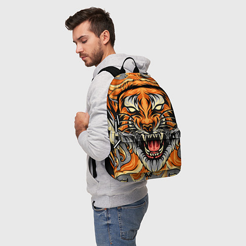 Рюкзак Символ года тигр в гневе / 3D-принт – фото 5
