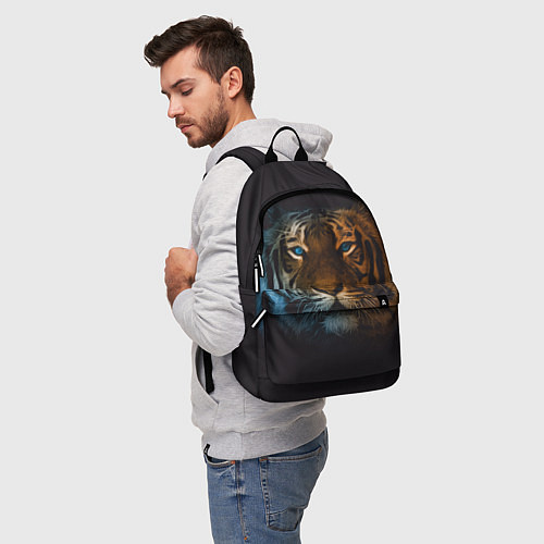 Рюкзак Тигр с голубыми глазами / 3D-принт – фото 5