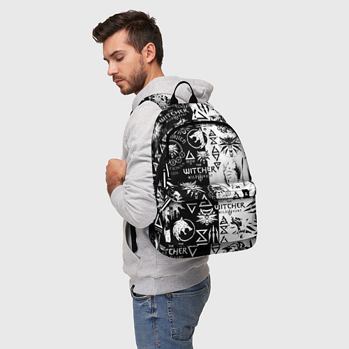 Рюкзак THE WITCHER LOGOOMBING ВЕДЬМАК ПАТТЕРН / 3D-принт – фото 5