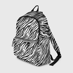 Рюкзак Чёрно-Белые полоски Зебры, цвет: 3D-принт