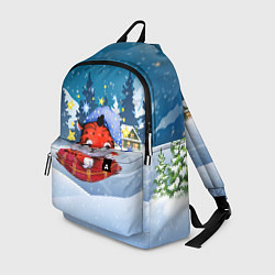 Рюкзак Сонный тигренок Новый год, цвет: 3D-принт