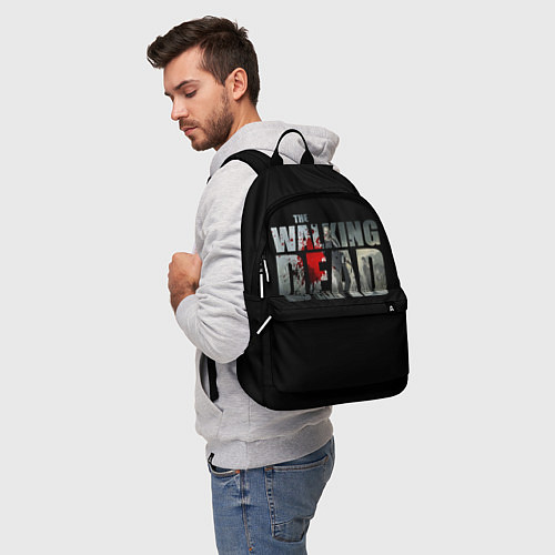 Рюкзак Walking dead - лого с пятнами крови / 3D-принт – фото 5