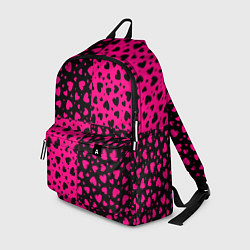 Рюкзак Черно-Розовые сердца, цвет: 3D-принт