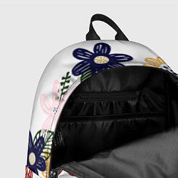 Рюкзак Разноцветные цветы в мультяшном стиле, цвет: 3D-принт — фото 2