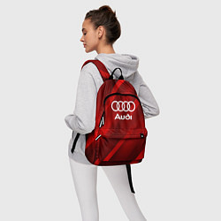 Рюкзак Audi red полосы, цвет: 3D-принт — фото 2