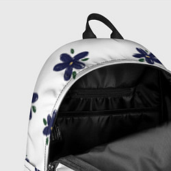 Рюкзак Синие ромашки на белом фоне, цвет: 3D-принт — фото 2