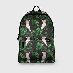 Рюкзак Белые попугаи и листья, цвет: 3D-принт — фото 2
