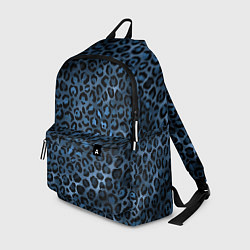 Рюкзак Синяя леопардовая шкура, цвет: 3D-принт