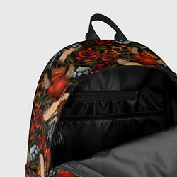Рюкзак Кастеты, Пистолеты, Розы, Сердечки, цвет: 3D-принт — фото 2