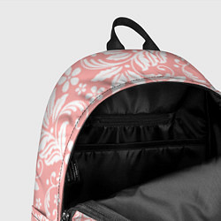 Рюкзак Белый цветочный узор, цвет: 3D-принт — фото 2