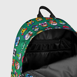 Рюкзак Значки на скины Бравл Старс Brawl Зеленый градиент, цвет: 3D-принт — фото 2