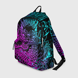 Рюкзак НЕОНОВЫЕ ДРАКОНЫ NEON DRAGON БРЫЗГИ КРАСОК, цвет: 3D-принт