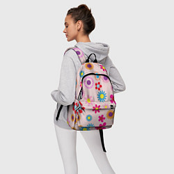 Рюкзак Мультяшные цветочки, цвет: 3D-принт — фото 2