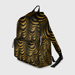 Рюкзак Черная с золотым оптическая иллюзия Абстракция, цвет: 3D-принт