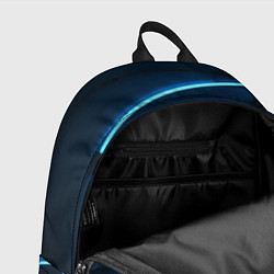 Рюкзак Неоновые лампы и кирпичный эффект - Голубой, цвет: 3D-принт — фото 2