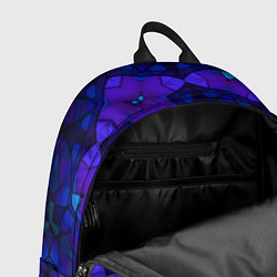 Рюкзак Калейдоскоп -геометрический сине-фиолетовый узор, цвет: 3D-принт — фото 2