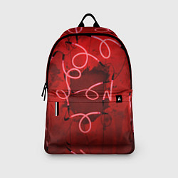 Рюкзак Неоновые закрученные фонари - Красный, цвет: 3D-принт — фото 2