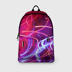 Рюкзак Неоновые линии и фонари - Красный, цвет: 3D-принт — фото 2