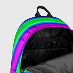 Рюкзак Зеленый и фиолетовые яркие неоновые полосы striped, цвет: 3D-принт — фото 2