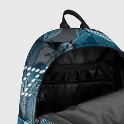 Рюкзак Абстрактный серо-синий принт, цвет: 3D-принт — фото 2
