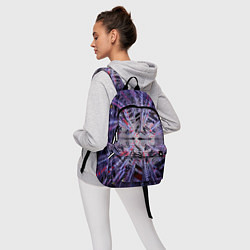Рюкзак Неоновый абстрактный коридор - Фиолетовый, цвет: 3D-принт — фото 2