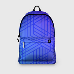 Рюкзак Синий градиент geometry, цвет: 3D-принт — фото 2