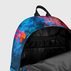 Рюкзак Абстрактное переплетение оранжевой и синей красок, цвет: 3D-принт — фото 2