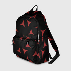 Рюкзак Red Stars - Красные треугольные объекты в чёрном п, цвет: 3D-принт