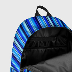 Рюкзак Сине голубые полосы, цвет: 3D-принт — фото 2