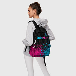 Рюкзак Fortnite - neon gradient: символ сверху, цвет: 3D-принт — фото 2
