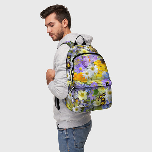 Рюкзак Цветочная летняя поляна / 3D-принт – фото 5