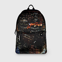 Рюкзак Ночной город - вид с высоты, цвет: 3D-принт — фото 2