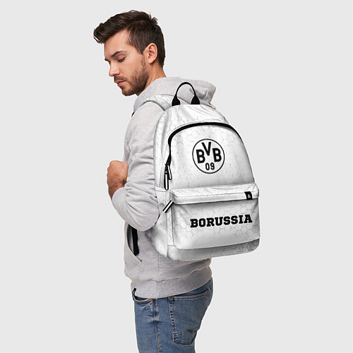 Рюкзак Borussia sport на темном фоне: символ, надпись / 3D-принт – фото 5