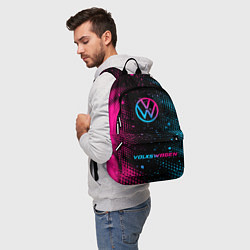 Рюкзак Volkswagen - neon gradient: символ, надпись, цвет: 3D-принт — фото 2