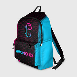 Рюкзак Among Us - neon gradient: символ, надпись, цвет: 3D-принт