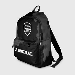 Рюкзак Arsenal sport на темном фоне: символ, надпись, цвет: 3D-принт