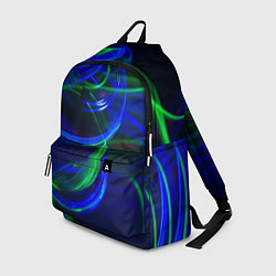 Рюкзак Неоновые лучи и шар во тьме, цвет: 3D-принт