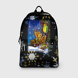 Рюкзак Новый год белка смотрит на часы, цвет: 3D-принт — фото 2
